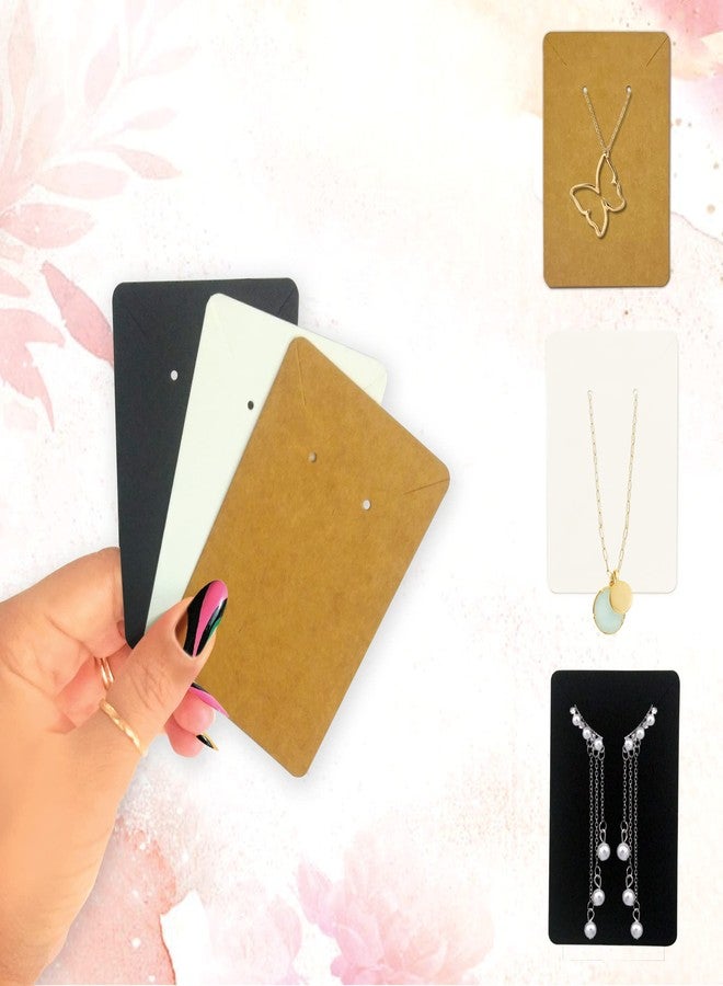 DEEPTAGS Jewellery Display Cards for Bracelet, Jewelry, Necklace in Black|Brown|White, 150 PCS (50 Each) - Image 5